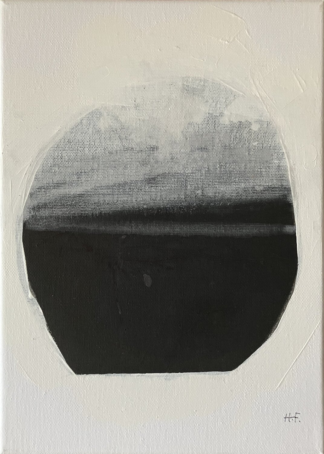 白雲幽石（五）/　White clouds and quiet stone　5 Hisato Fukumoto Original painting for sale