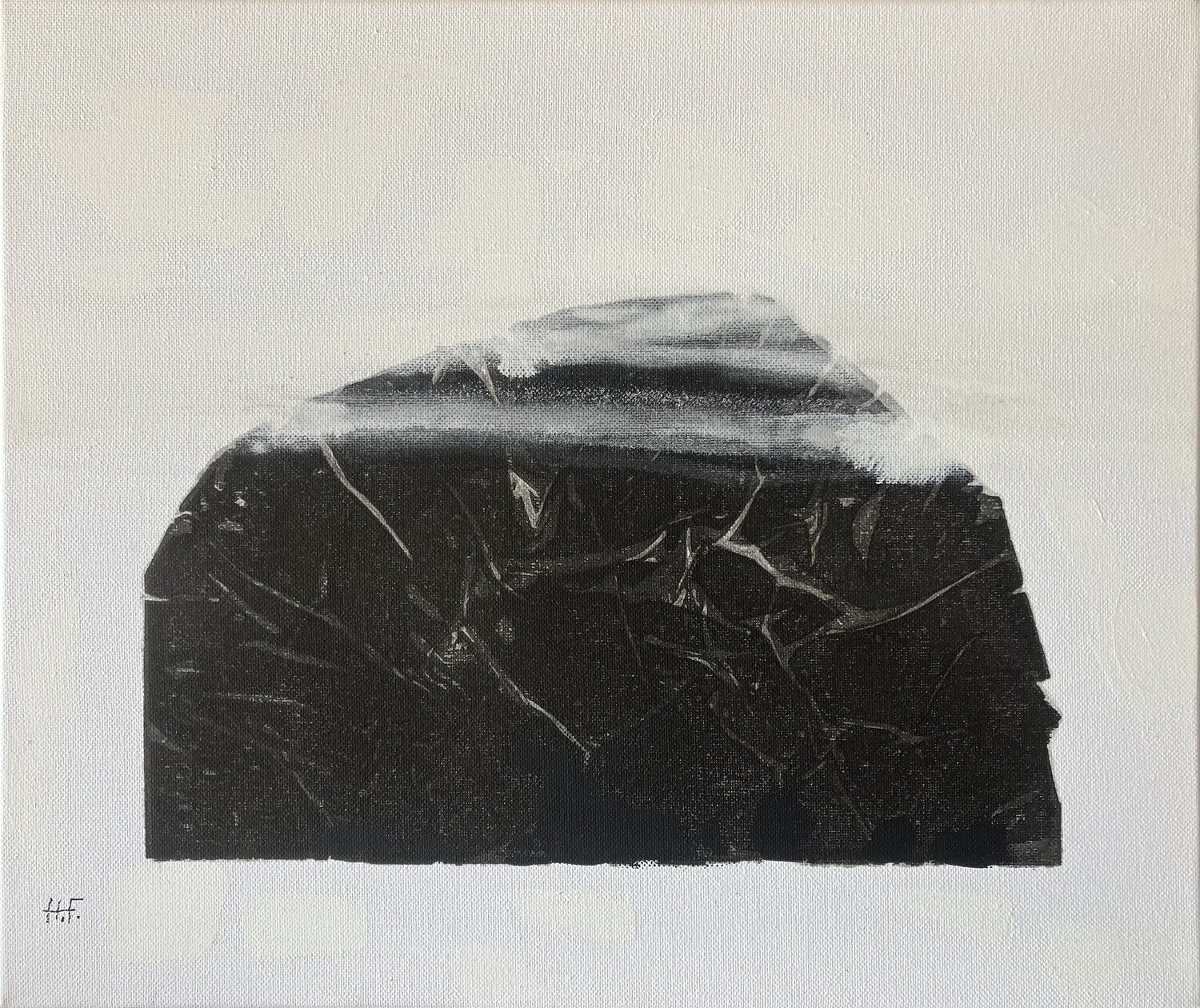 白雲幽石（八）/　White clouds and quiet stone　8 Hisato Fukumoto Original painting for sale