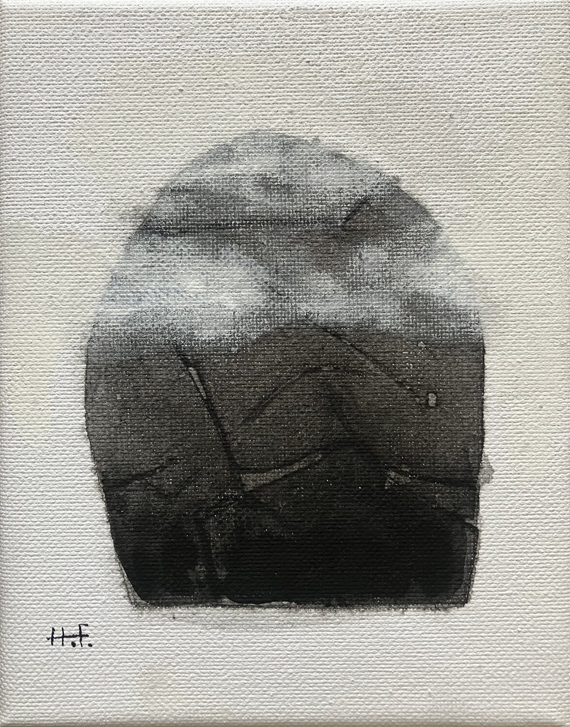 白雲幽石（九）/　White clouds and quiet stone　9 Hisato Fukumoto Original painting for sale