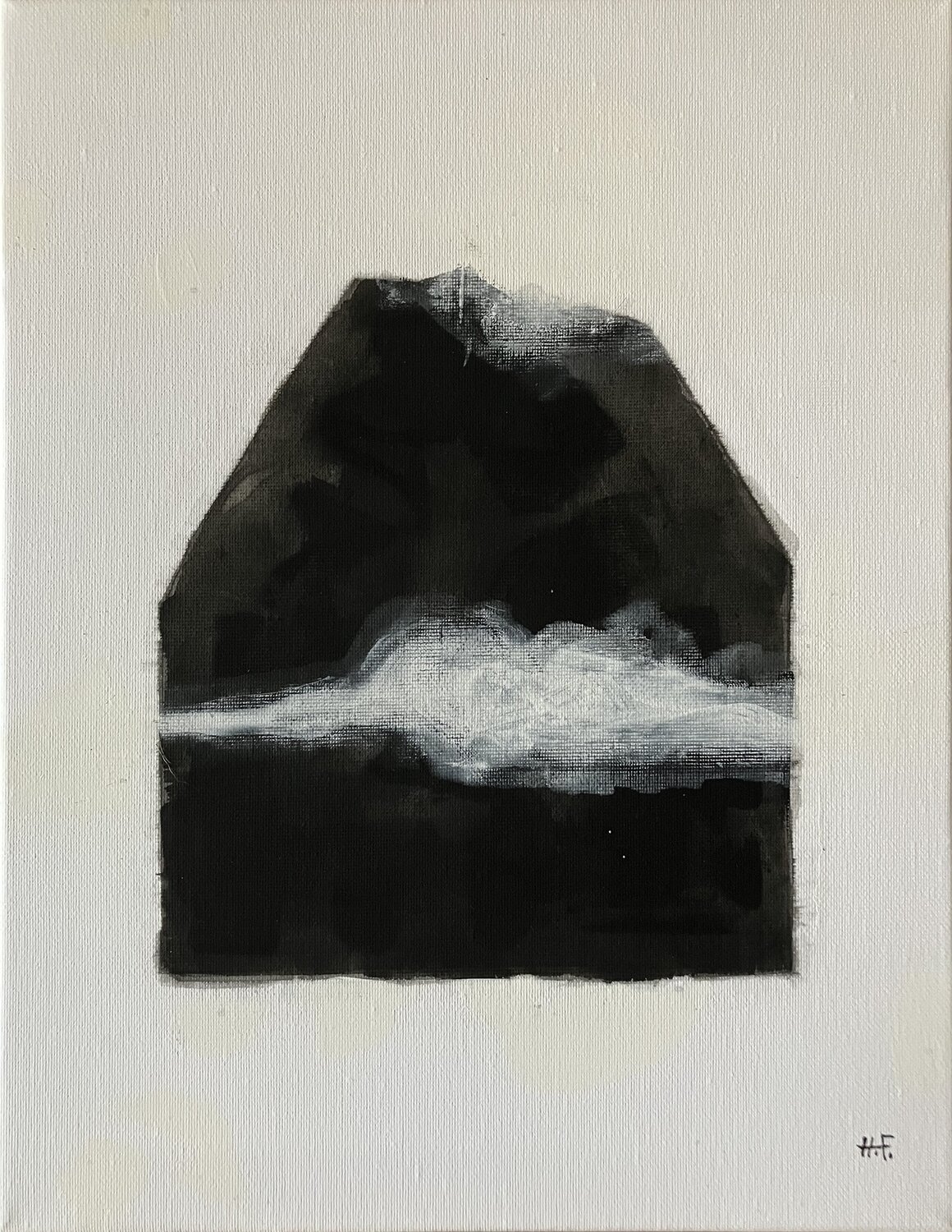 白雲幽石（十一）　/　White clouds and quiet stone 11 Hisato Fukumoto Original painting for sale