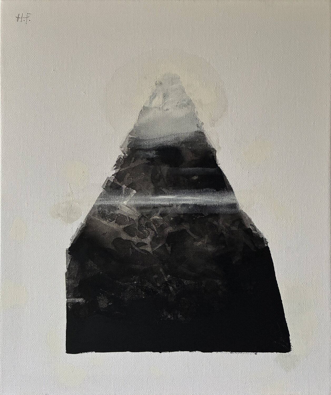 白雲幽石（十四）　/　White clouds and quiet stone 14 Hisato Fukumoto Original painting for sale