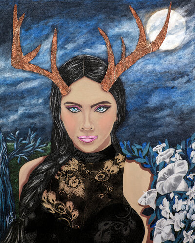 Guardian Of The Night by Karen Coates, Painting for Sale on Select