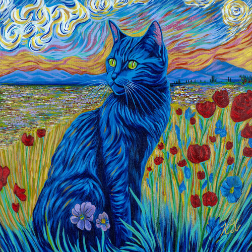 Van Gato by Karen Coates, Painting for Sale on Select