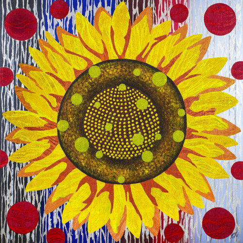 Unchained Sunflower by Karen Coates, Painting for Sale on Select