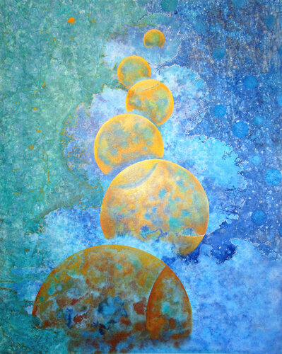 Bubbles 9 by Jörg "Yogi" Schäfer, Painting for Sale on Select