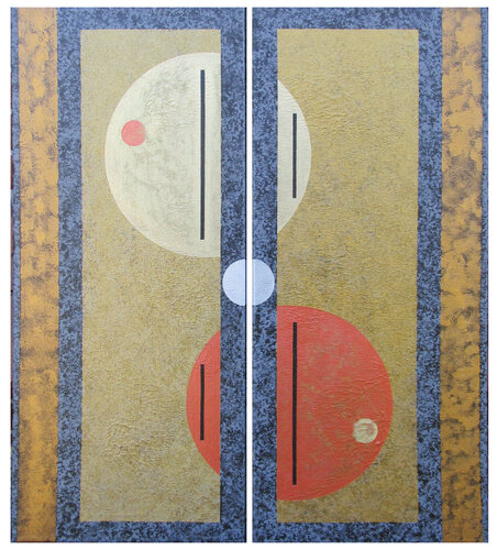 Klangpforten 3 + 4 / Diptychon by Jörg "Yogi" Schäfer, Painting for Sale on Select
