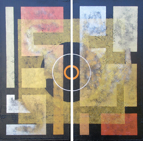 Klangpforten 5 + 6  / Diptychon by Jörg "Yogi" Schäfer, Painting for Sale on Select