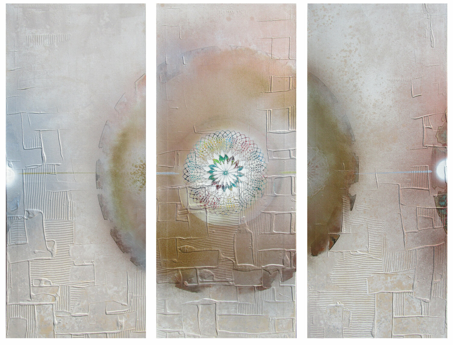3D - Triptychon Jörg "Yogi" Schäfer Original painting for sale