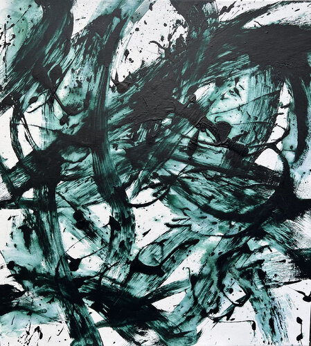 Emerald Echo by Romana Jelínková, Painting for Sale on Select