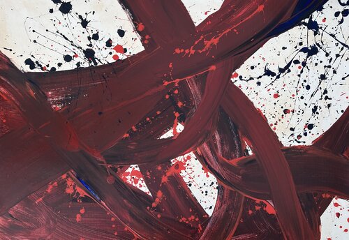 Crimson Luxury by Romana Jelínková, Painting for Sale on Select