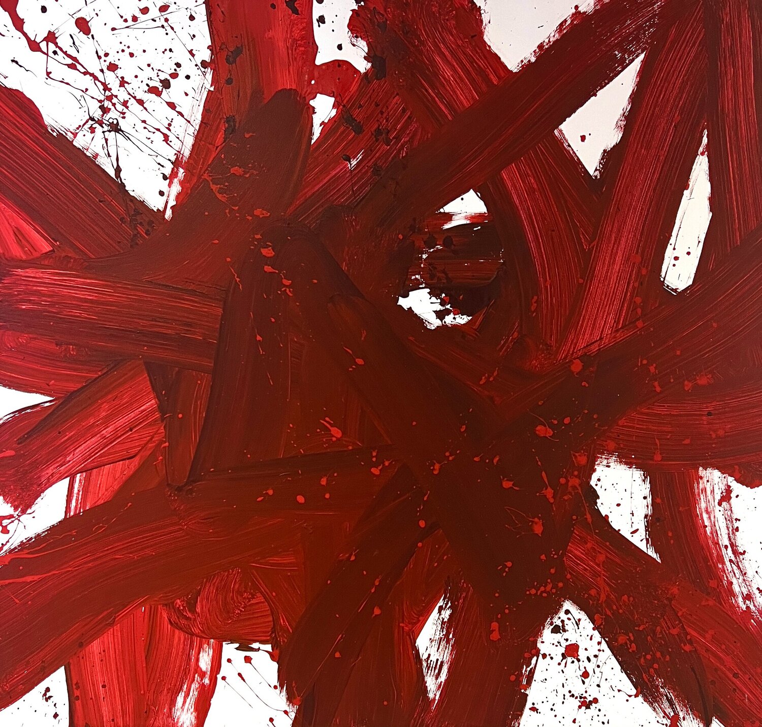 Red Lines 9/24 Romana Jelínková Original painting for sale