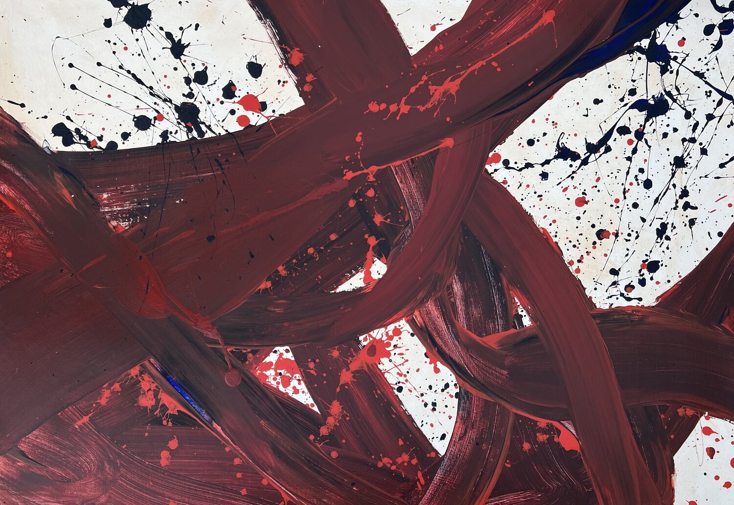 Crimson Luxury Romana Jelínková Original painting for sale