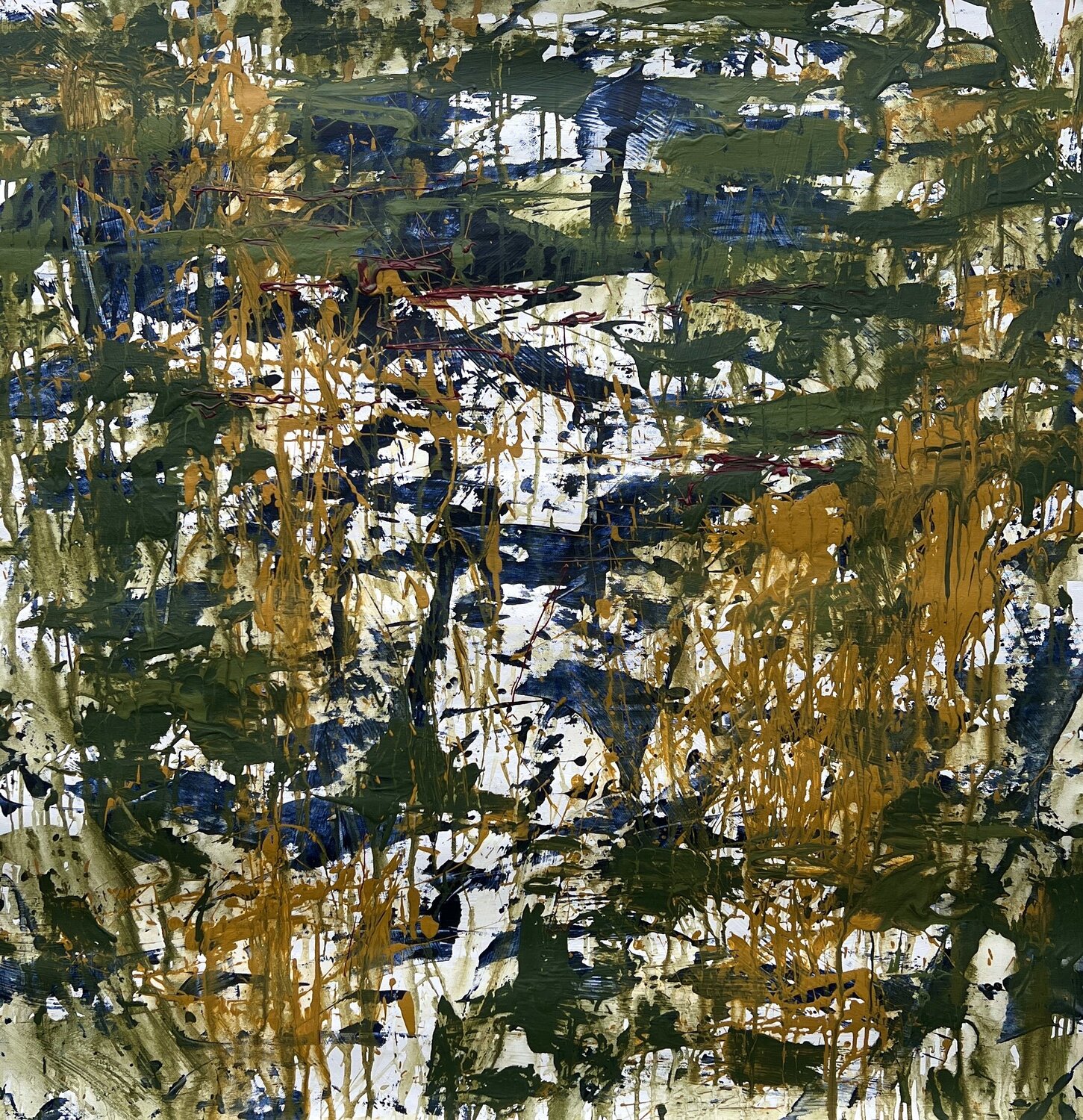 Reflections on the River Surface Romana Jelínková Original painting for sale