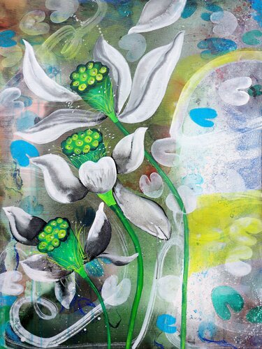 Sacred Bloom by POOVI ART, Painting for Sale on Select