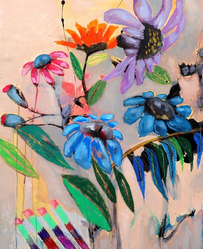A garden built from broken days by POOVI ART, Painting for Sale on Select