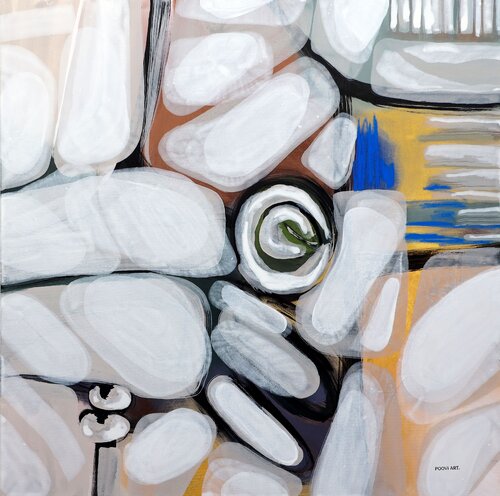 Minimal Abstract- Where I disappear 01 by POOVI ART, Painting for Sale on Select