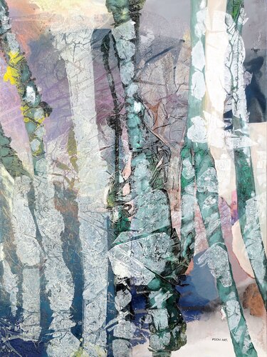 Still standing 02 - landscape treescape by POOVI ART, Painting for Sale on Select