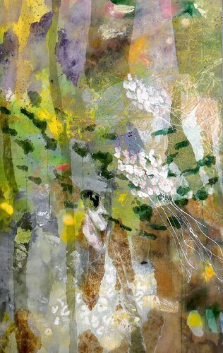 Silent Renewal- Landscape Abstraction by POOVI ART, Painting for Sale on Select
