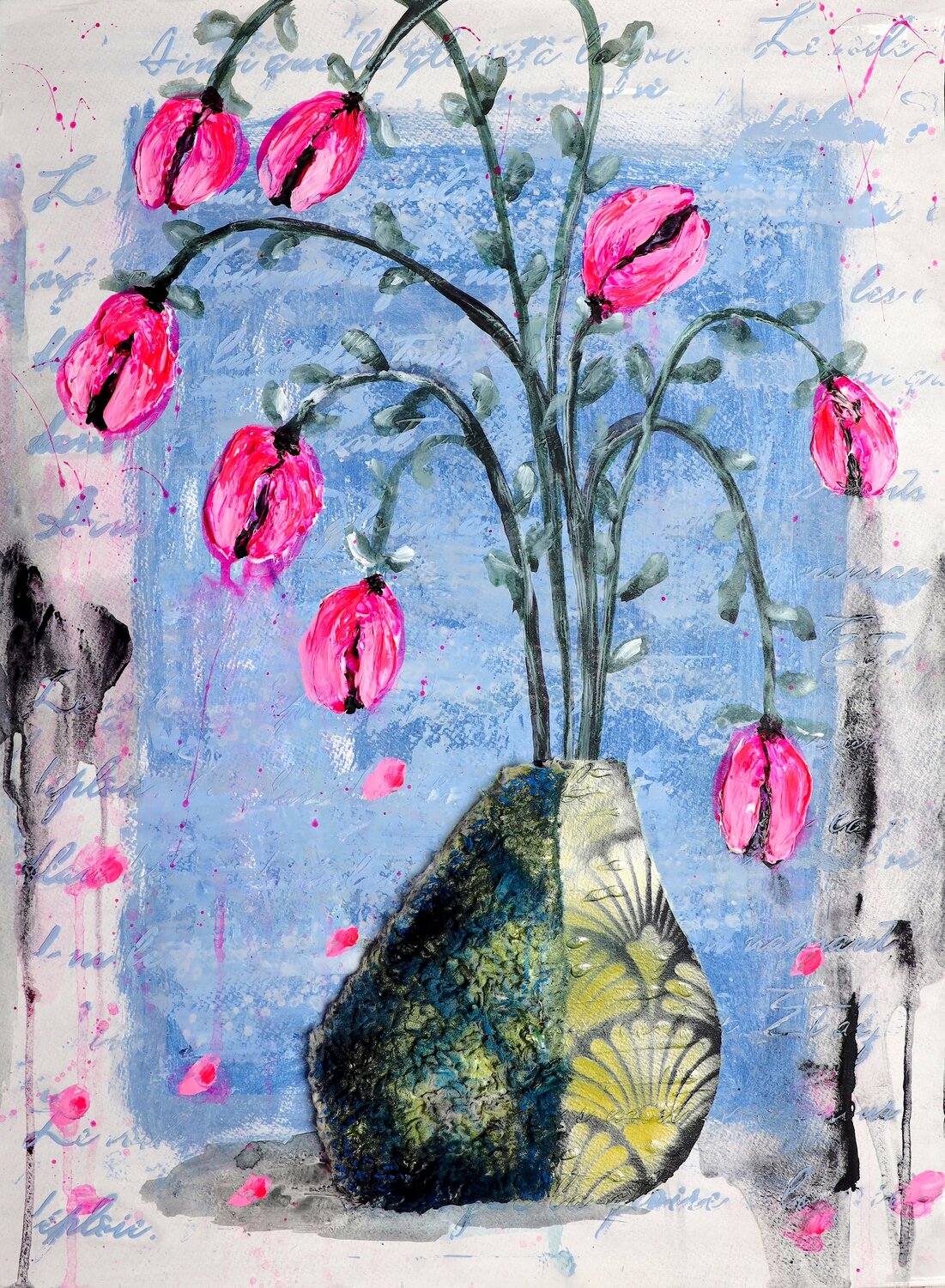 Soft courage POOVI ART Original painting for sale