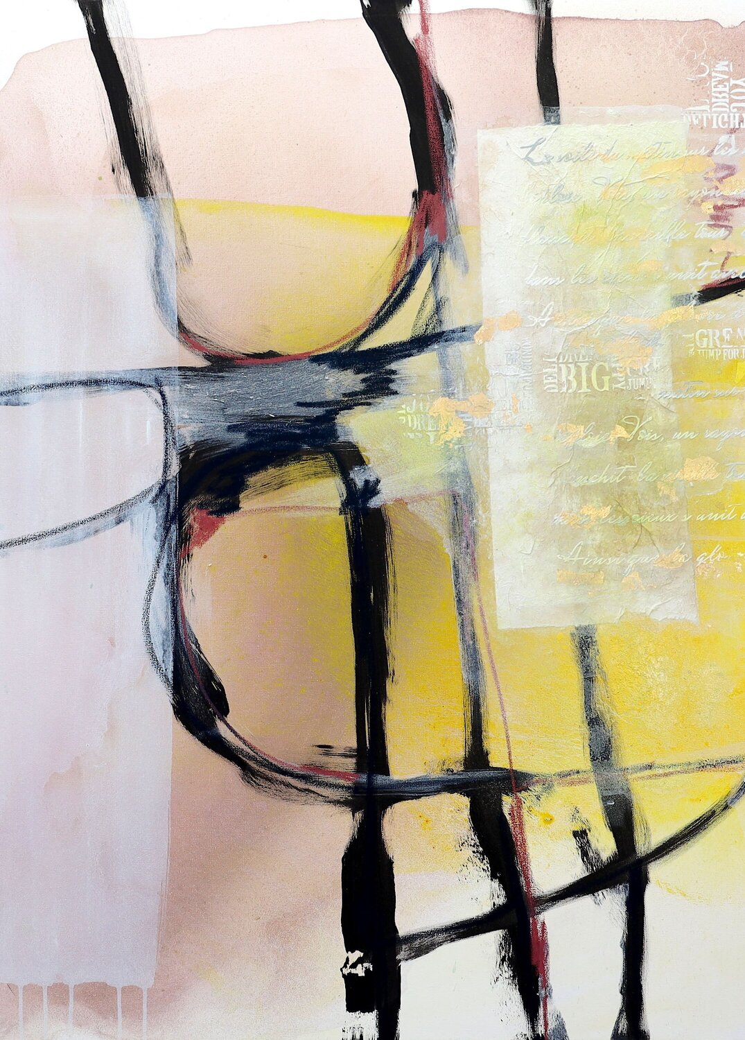 Abstraction Blush POOVI ART Original painting for sale