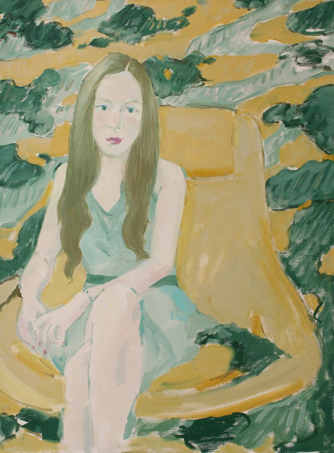 Selfie - Capturing Life in lockdown 2020 Li Lee-Archer Original painting for sale
