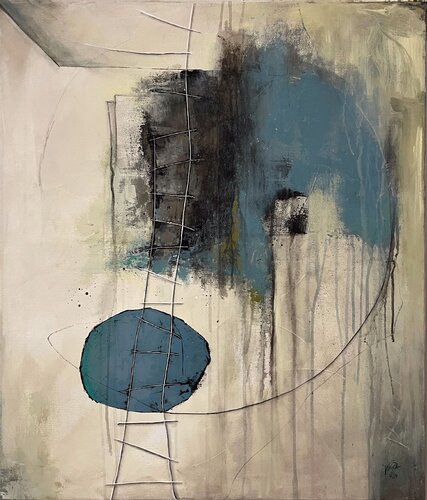 It's not easy to climb up, N° 02 12 24 by Vera Jochum, Painting for Sale on Select
