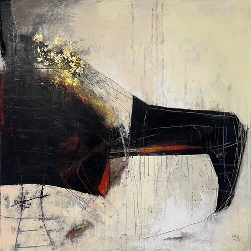 Black Swan, N° 02 02 25 by Vera Jochum, Painting for Sale on Select