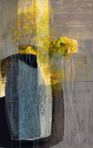 Yellow Buds, N° 05 04 25 by Vera Jochum, Painting for Sale on Select