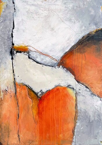 Burning silence , N° 04 03 26 by Vera Jochum, Painting for Sale on Select