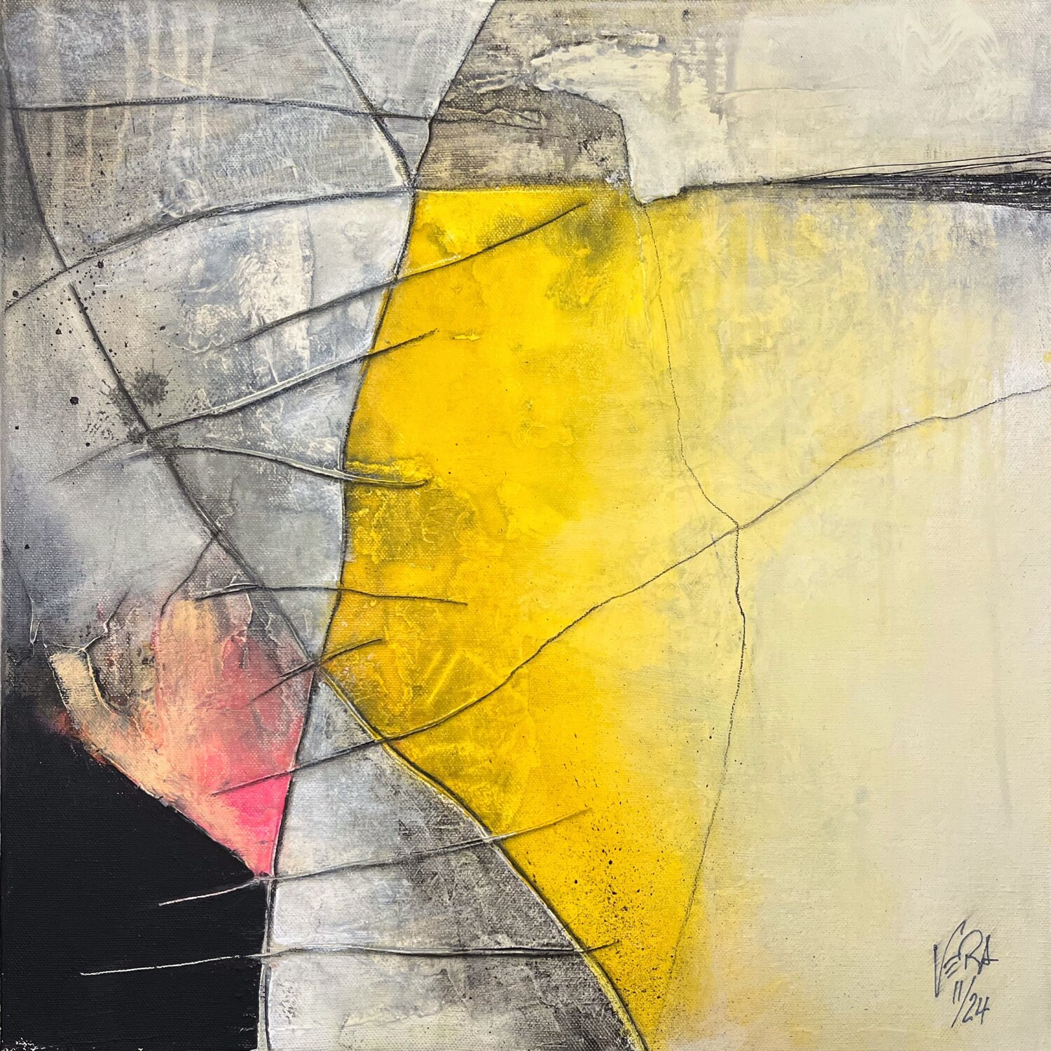 Cracks in time, N°  04 11 24 Vera Jochum Original painting for sale