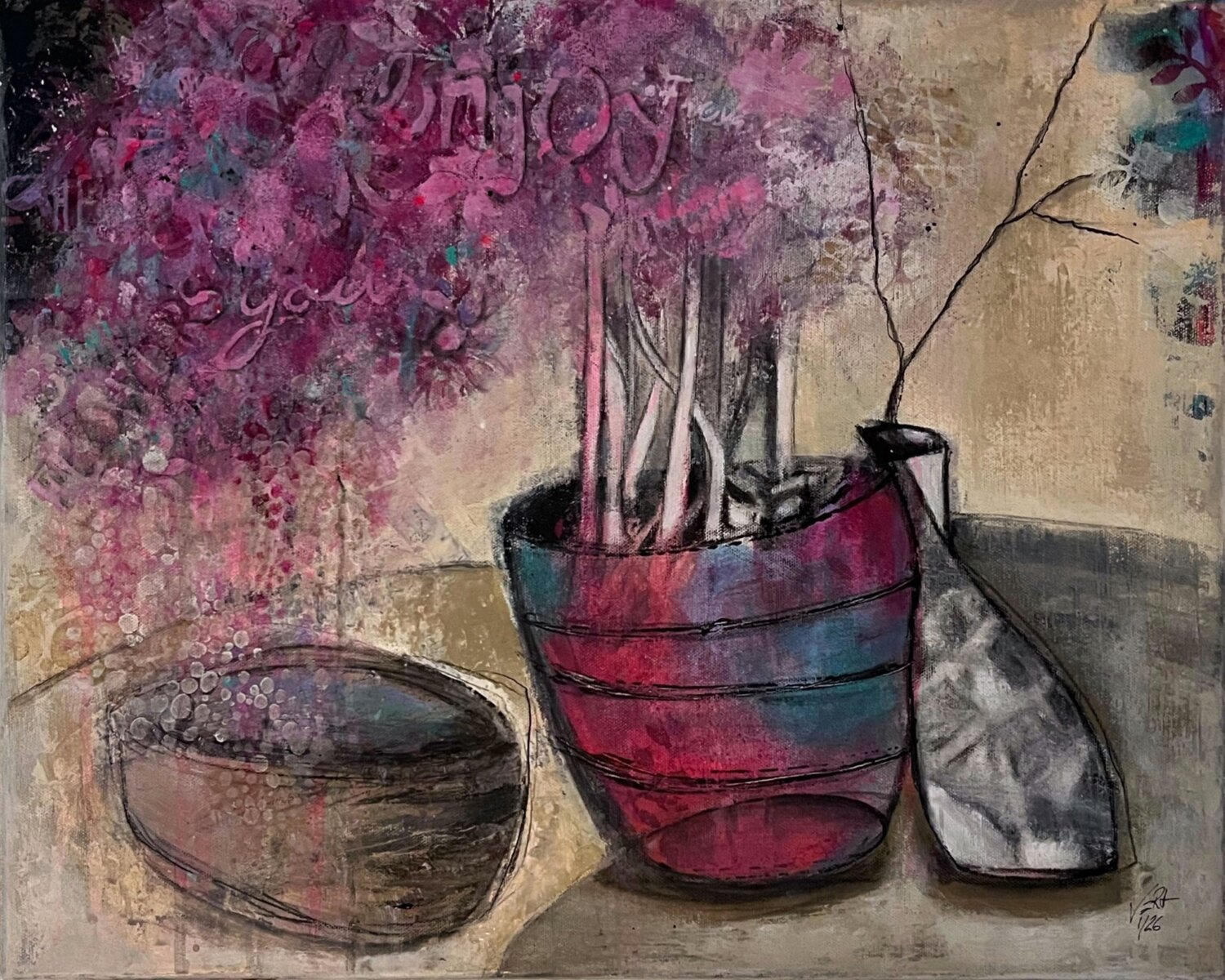 Almost a flower, N° 01 01 26 Vera Jochum Original painting for sale