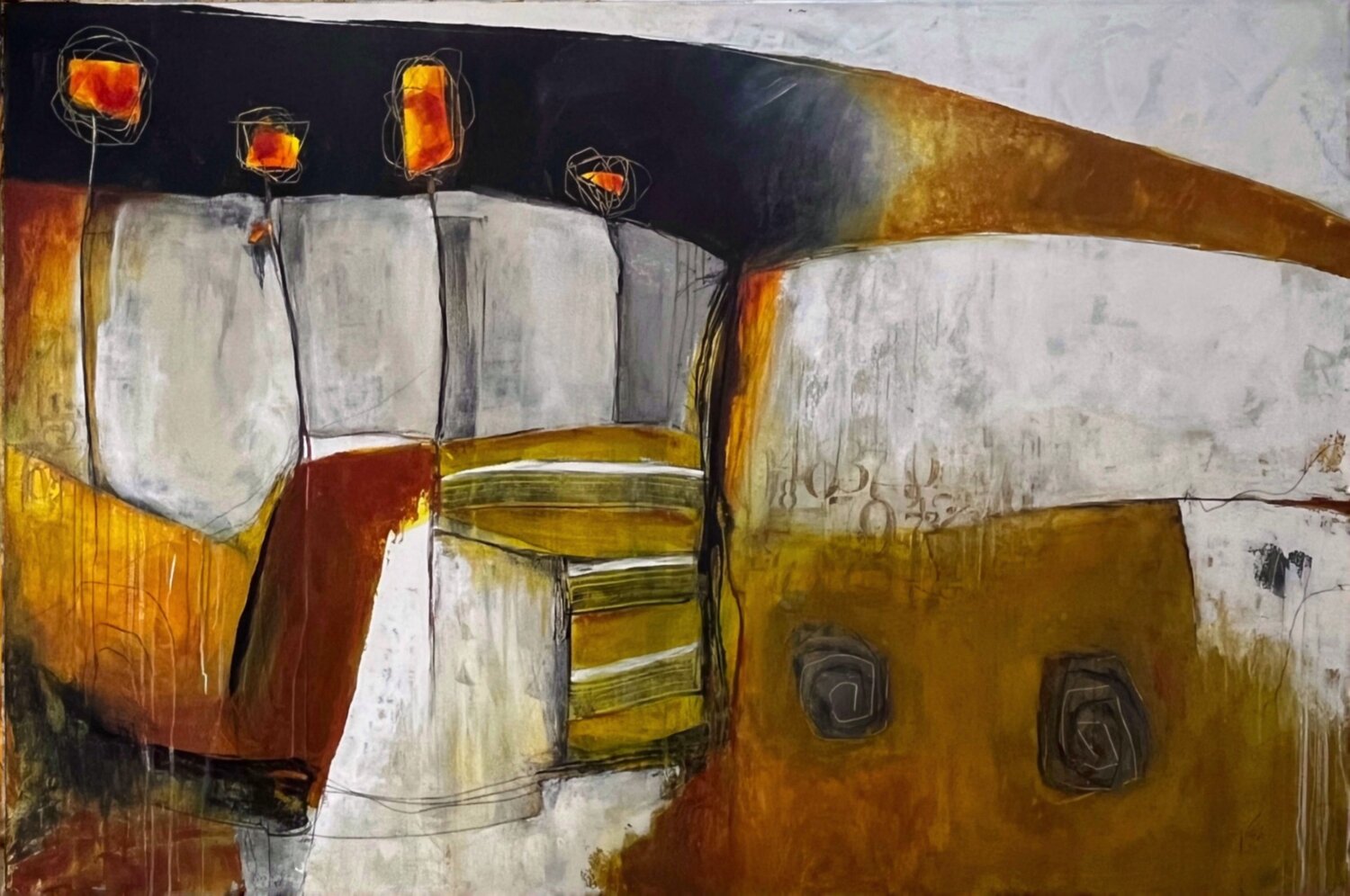 Where the lights await, N° 02 03 26 Vera Jochum Original painting for sale