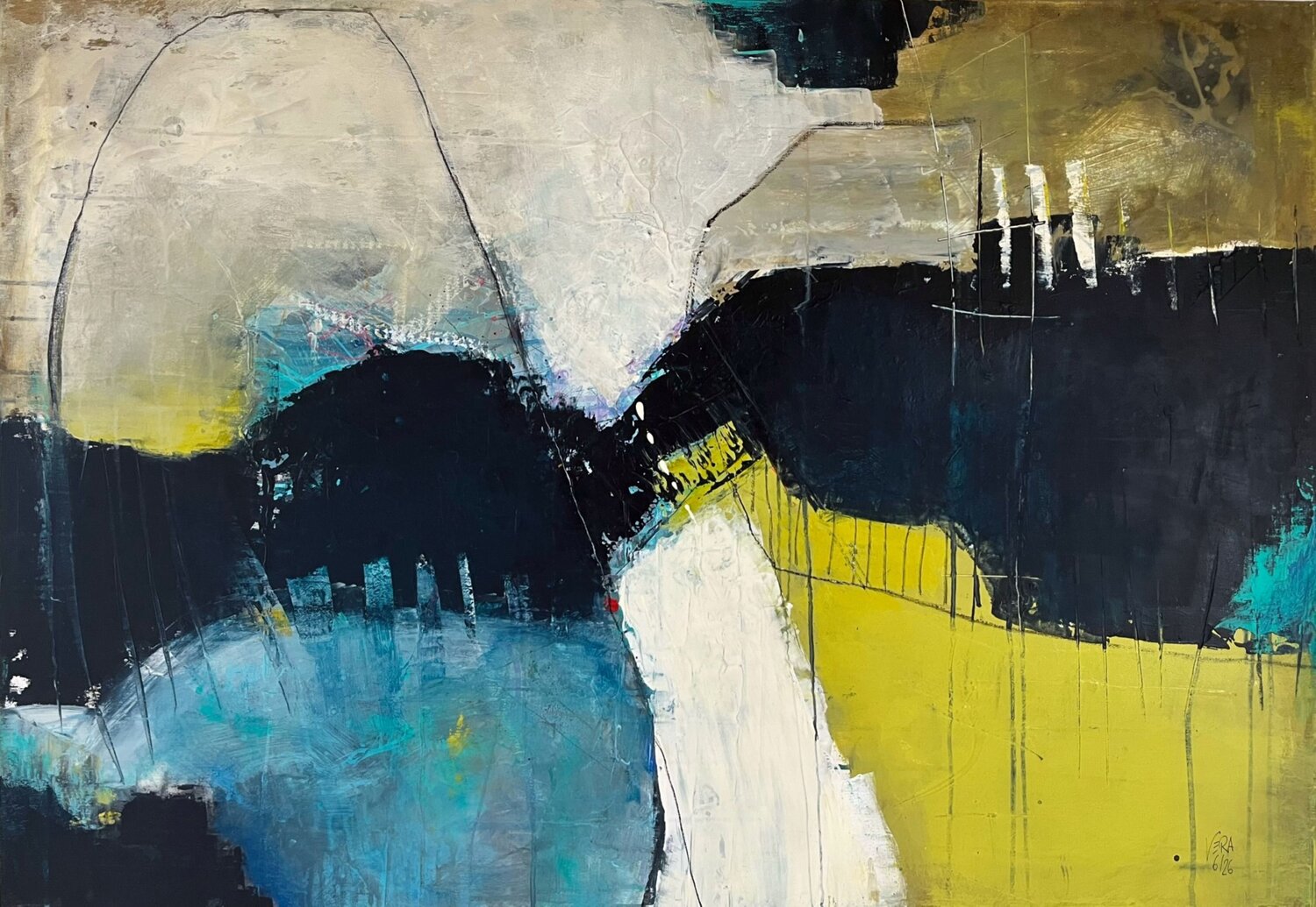 A place for blue, N° 03 06 26 Vera Jochum Original painting for sale
