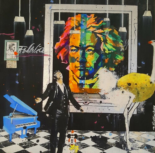 Ludwig van Beethoven by Dagmar Ridky, Painting for Sale on Select