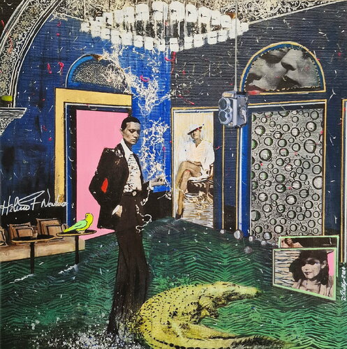 Helmut Newton by Dagmar Ridky, Painting for Sale on Select