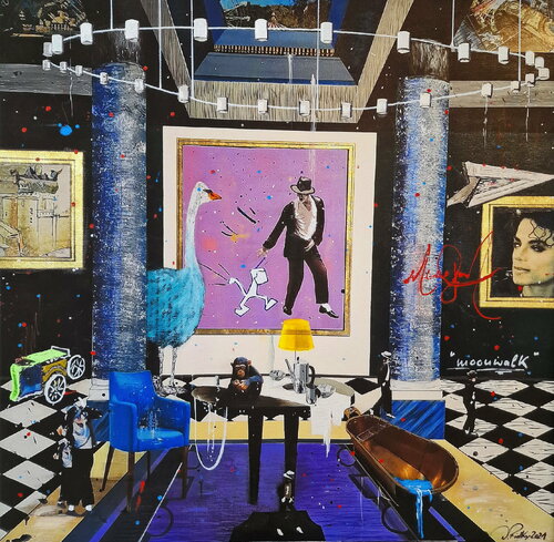 Michael Jackson MOONWALK by Dagmar Ridky, Painting for Sale on Select