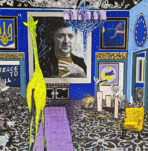 Wolodymyr Selenskyj by Dagmar Ridky, Painting for Sale on Select