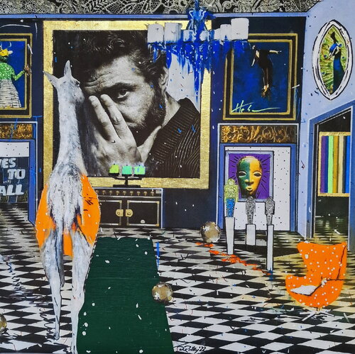 André Heller by Dagmar Ridky, Painting for Sale on Select