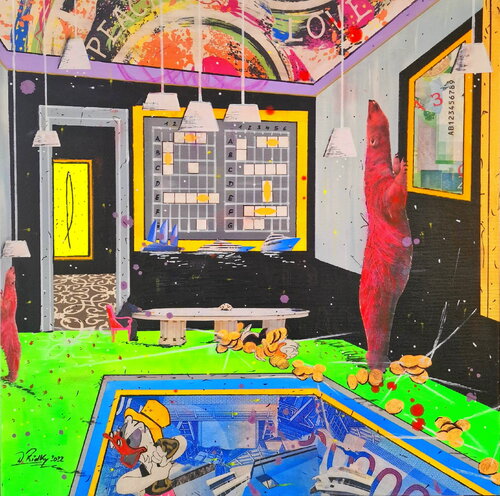 Das Original "Oligarch" by Dagmar Ridky, Painting for Sale on Select
