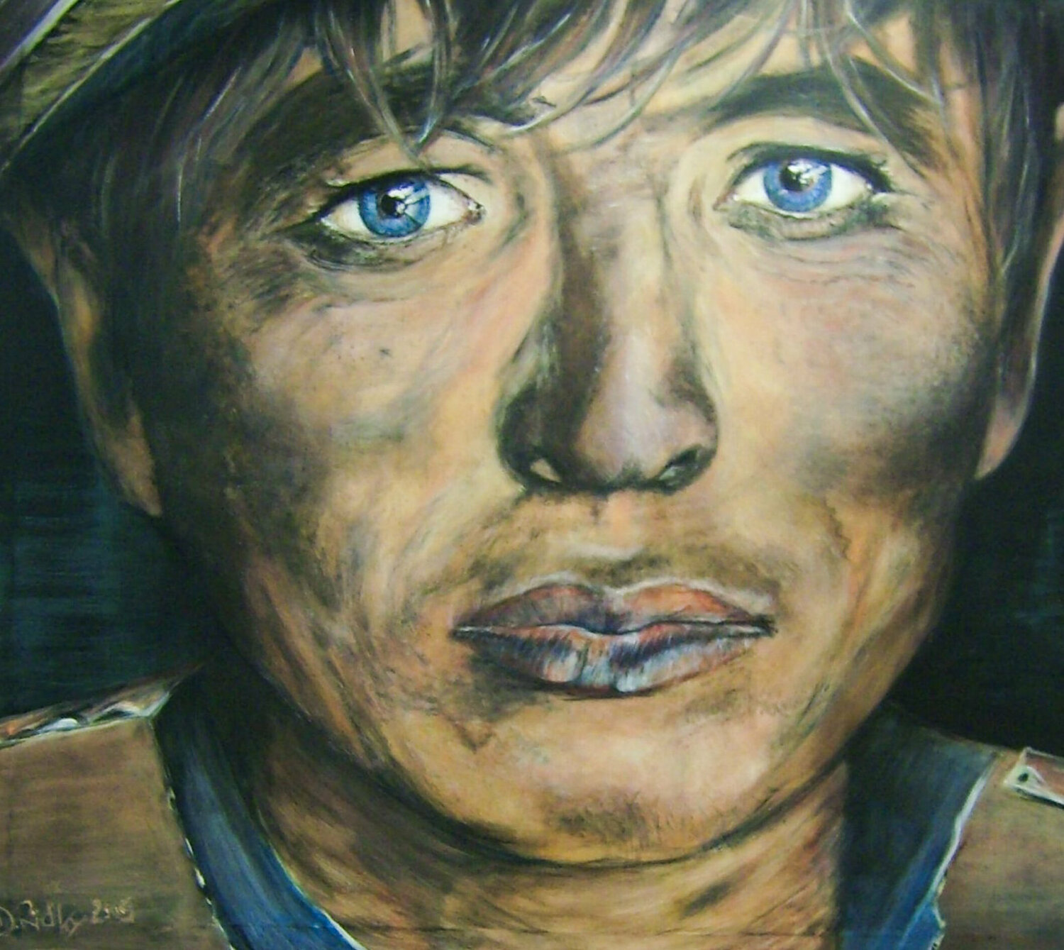 Minenarbeiter Dagmar Ridky Original painting for sale