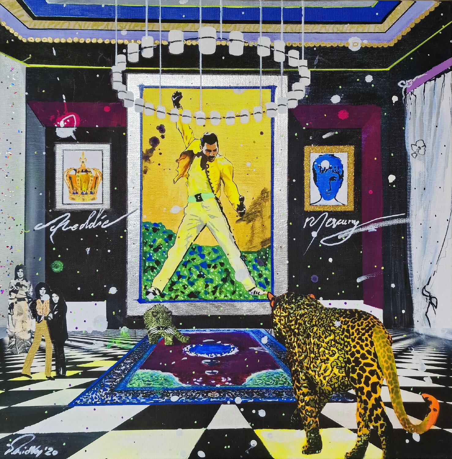 Freddy Mercury und Queen Dagmar Ridky Original painting for sale