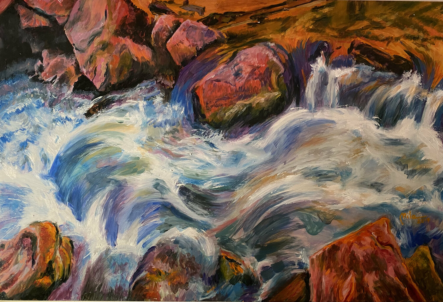 Turmoils Mila Ruiz Original painting for sale