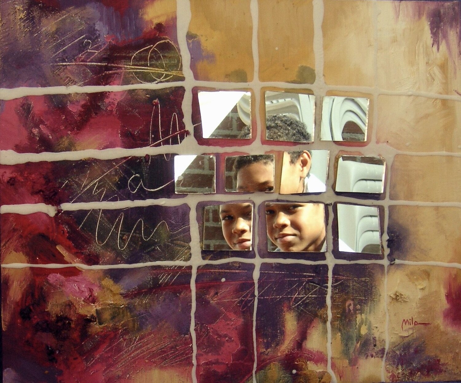Fragmented Mila Ruiz Original painting for sale