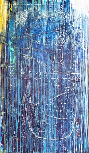 Blue Jeans under Water by Isa Huss, Painting for Sale on Select
