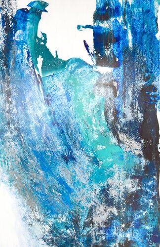Turquoise Splash by Isa Huss, Painting for Sale on Select