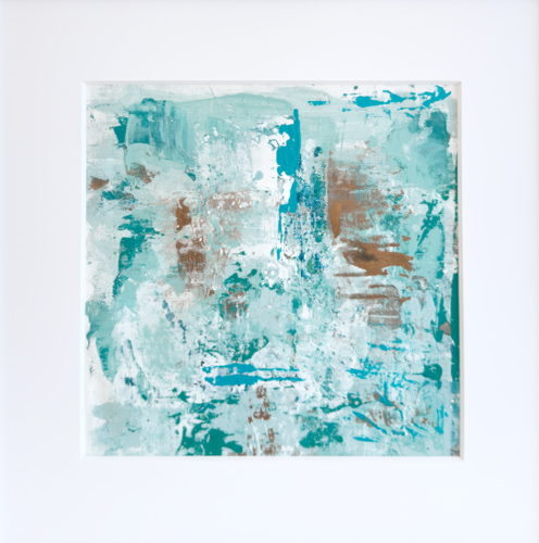 Small Turquoise Ornaments II by Isa Huss, Painting for Sale on Select