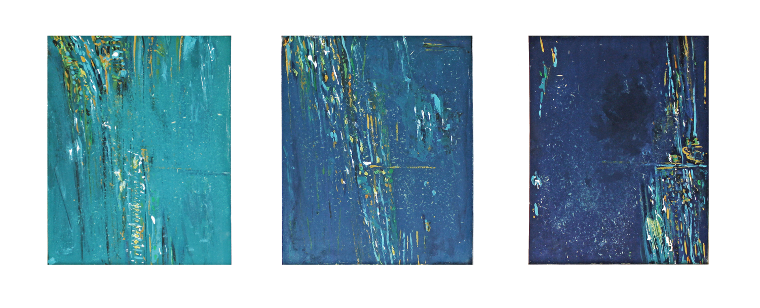Kleine Farbtafeln (3-teilig) Isa Huss Original painting for sale