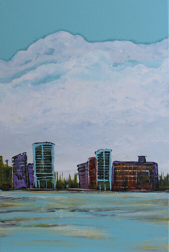 On the Waterfront by Loretta Kaltenhauser, Painting for Sale on Select