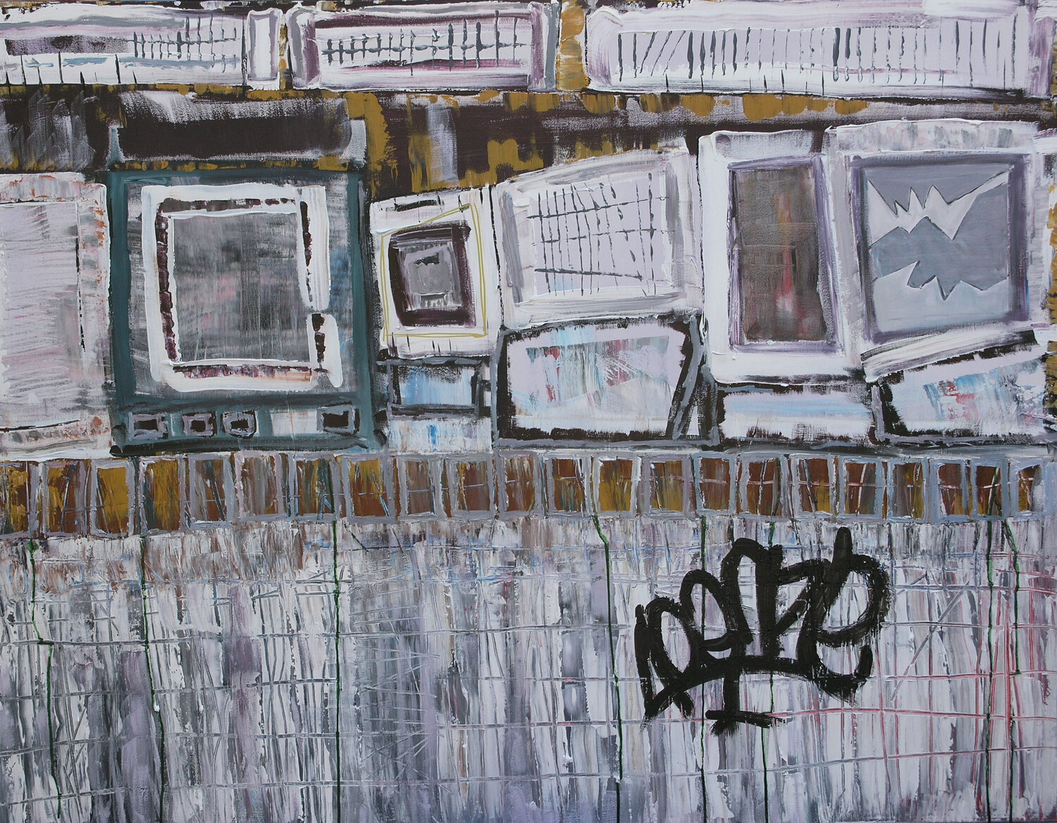 Tenement Loretta Kaltenhauser Original painting for sale