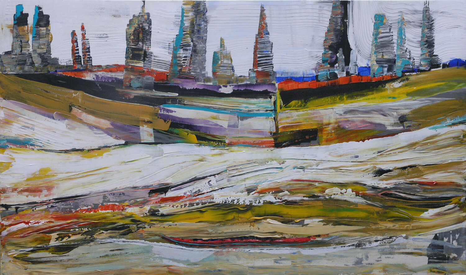 Living on the Edge Loretta Kaltenhauser Original painting for sale
